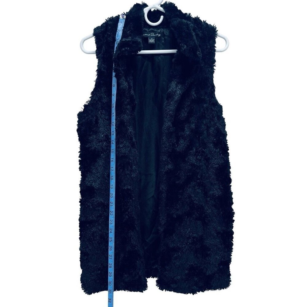 French Laundry Faux Fur Lined Vest Jacket-Coat Size S Women’s Black Sleeveless - Picture 6 of 9